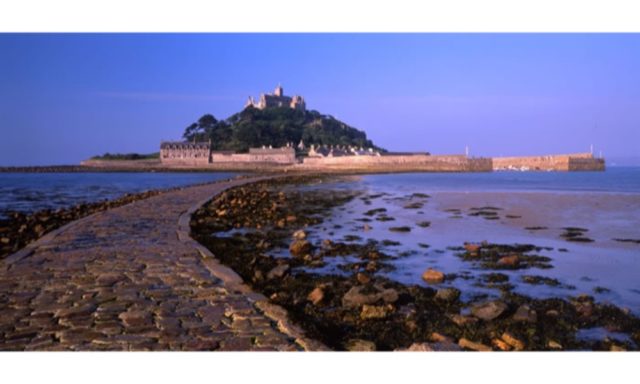 The causeway of St Michaels Mount in west Cornwall